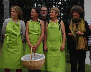 Paule, Martine et Gigi, avec Coline Serreau, marraine du Projet et Dominique Mansion