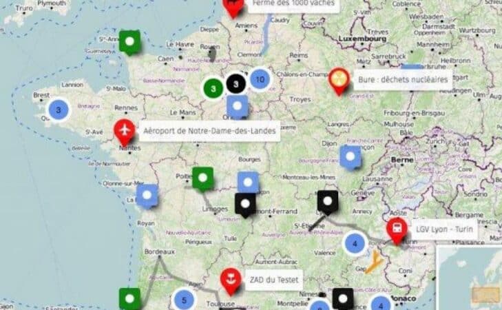 Grands Projets Inutiles : carte des résistances