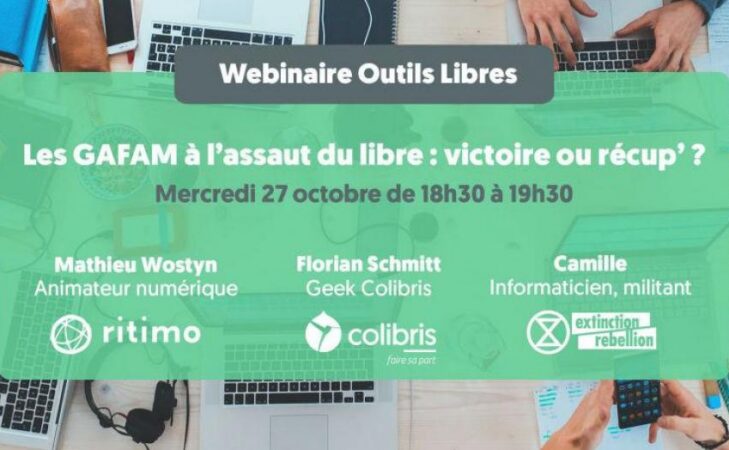 « Les GAFAM surfent sur le libre : victoire ou récup&rsquo; ? », retour sur le premier webinaire outils libres !