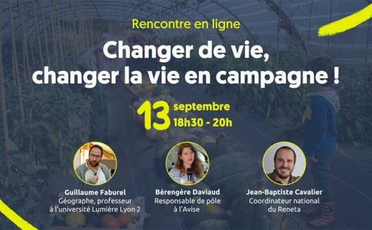 Rediffusion de la rencontre en ligne « Changer de vie en campagne »